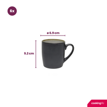 Mugs Cookinglife Nola Gris Chaud - 350 ml - 6 pièces