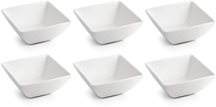 BonBistro Plat à tremper Yong Squito 10 x 10 cm - Blanc - 6 pièces