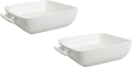 BonBistro Plat à four Yong Squito - 16 x 16 x 5 cm / 940 ml - Blanc - 2 pièces