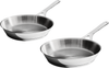 Alessi Set de poêles Pots&amp;Pans AJM110 - ø 24 cm et ø 28 cm - par Jasper Morrison - Sans revêtement antiadhésif