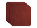 Sous-verres ASA Selection - Cuir souple - Terre rouge - 10 x 10 cm - 4 pièces