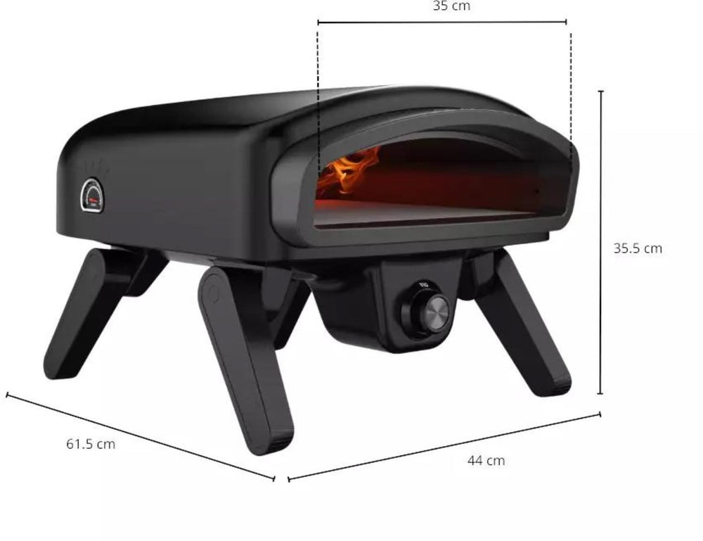 Four à Pizza Nero Cooking - Gaz pour extérieur - Orange - pour pizzas ø 35 cm