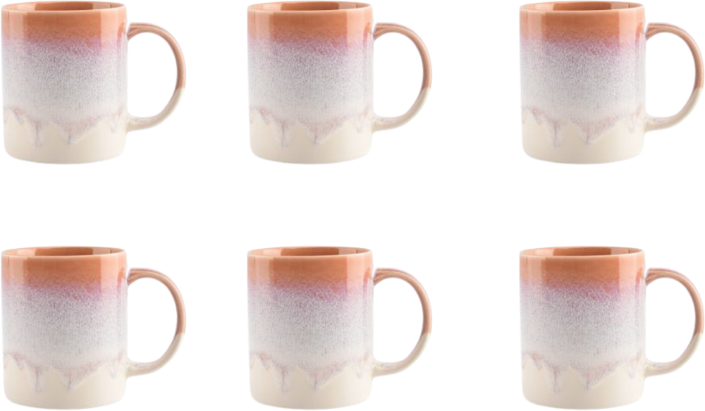 Tasses à café Ona Vera 270 ml - Rose - 6 pièces