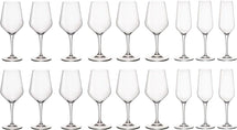 Bormioli Rocco Ensemble de verres à vin Electra - (Verres à vin rouge & Verres à vin blanc & Verres à champagne) - Ensemble de 18 pièces