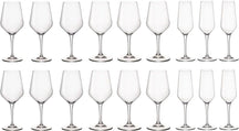 Bormioli Rocco Ensemble de verres à vin Electra - (Verres à vin rouge &amp; Verres à vin blanc &amp; Verres à champagne) - Ensemble de 18 pièces