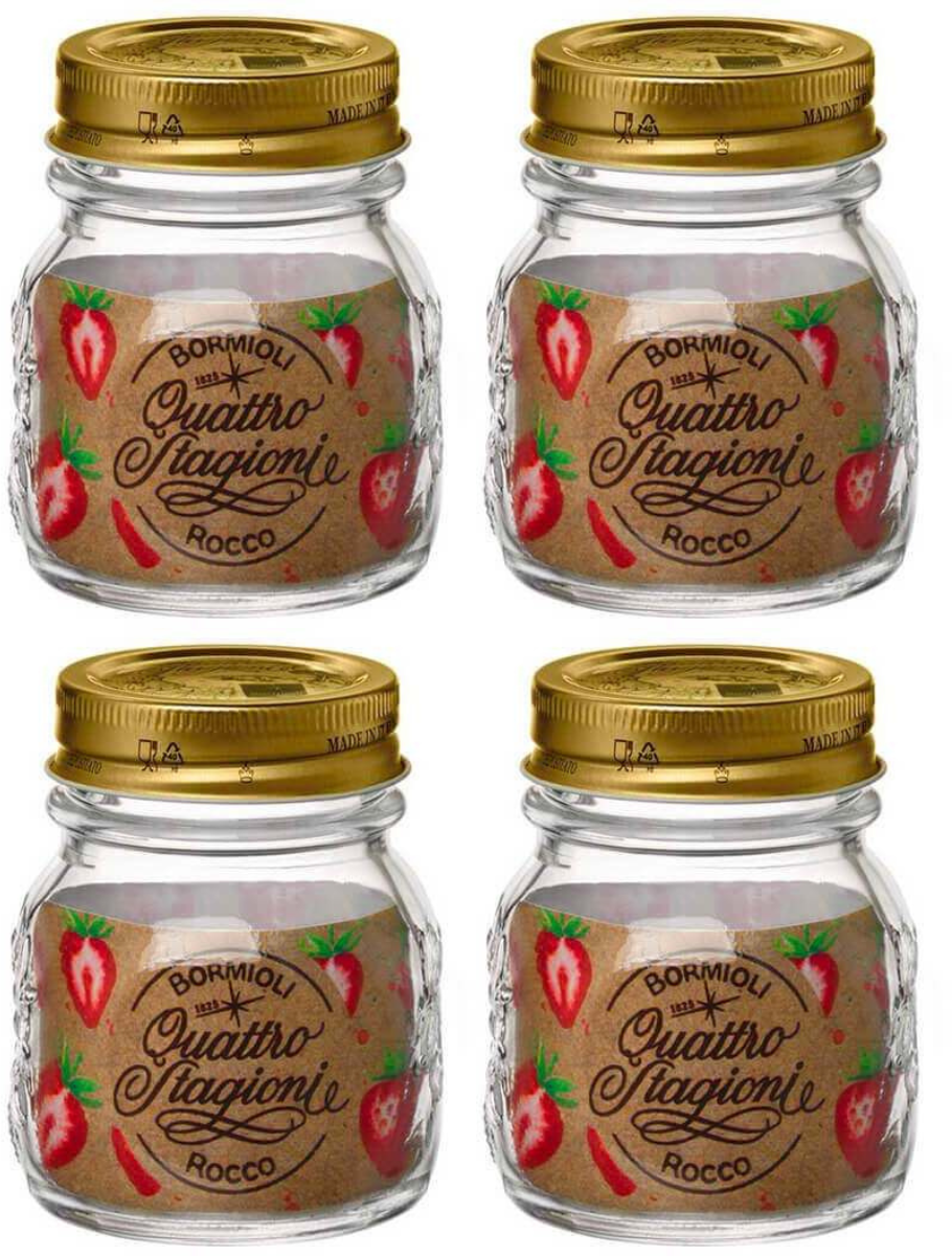 Bormioli Rocco Weckjars Quattro Stagioni - ø 8,5 cm / 250 ml - 4 pièces