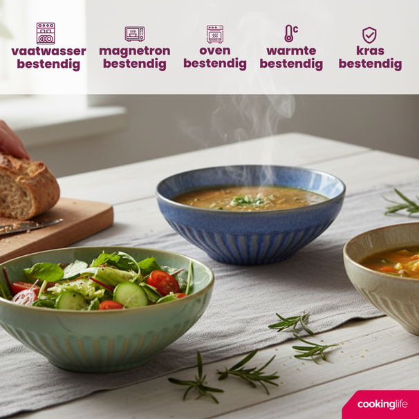 Bol de soupe / Bols Cookinglife Aqua Maris ø 16,5 cm - 6 pièces