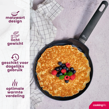 Cookinglife poêle à pancakes Black Cera noir Ø 24 cm – revêtement antiadhésif céramique