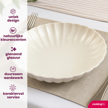 Assiette creuse Cookinglife Cardida Off White ø 20 cm - 6 pièces