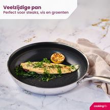 Cookinglife Koekenpannenset HexaCook - ø 24 & 28 cm - NON STICK - keramische anti-aanbaklaag - geschikt voor alle warmtebronnen