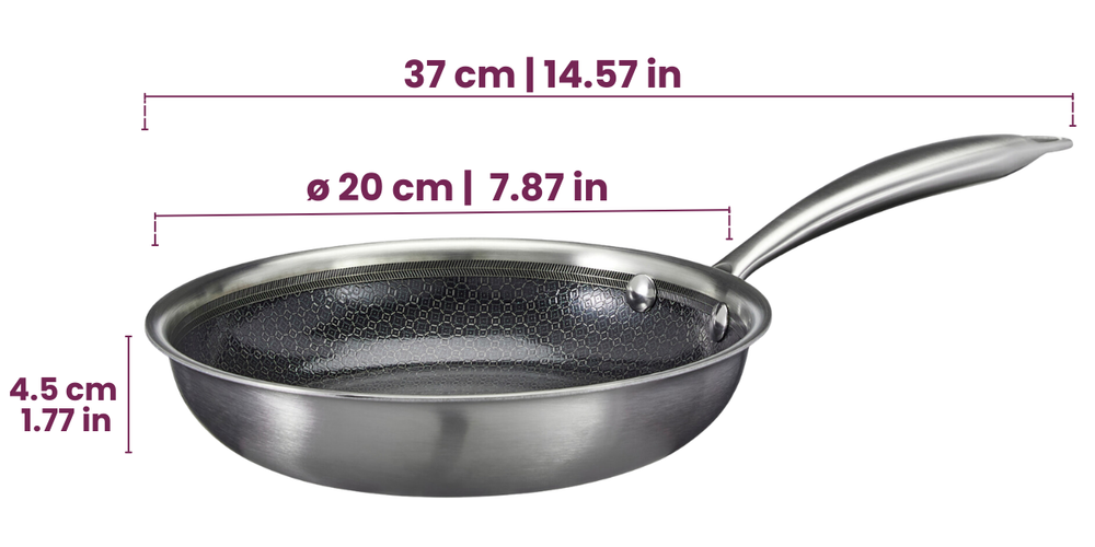 Poêle Cookinglife - Poêle à frire - HexaCook - Ø 20 cm - Revêtement céramique