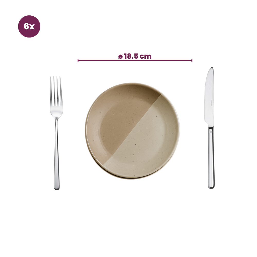 Assiettes à petit-déjeuner / Assiettes à dessert Cookinglife Leem ø 18,5 cm - 6 pièces