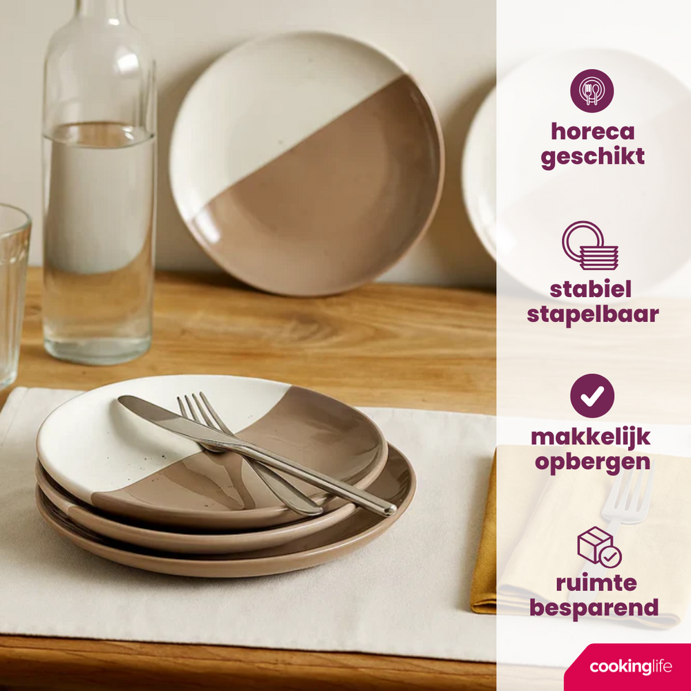 Assiettes de dîner Cookinglife Leem ø 27 cm - 6 pièces