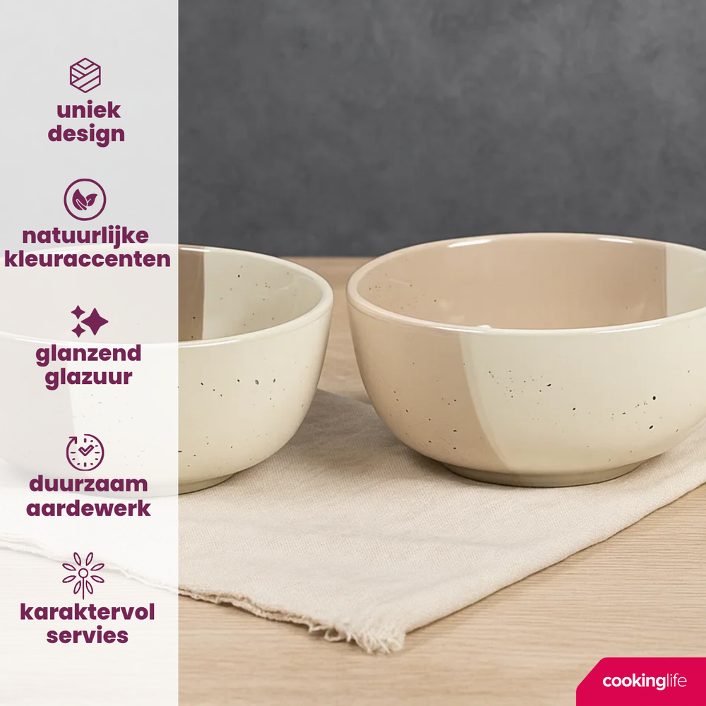 Bol de soupe / Bols Cookinglife Leem ø 15 cm - 6 pièces