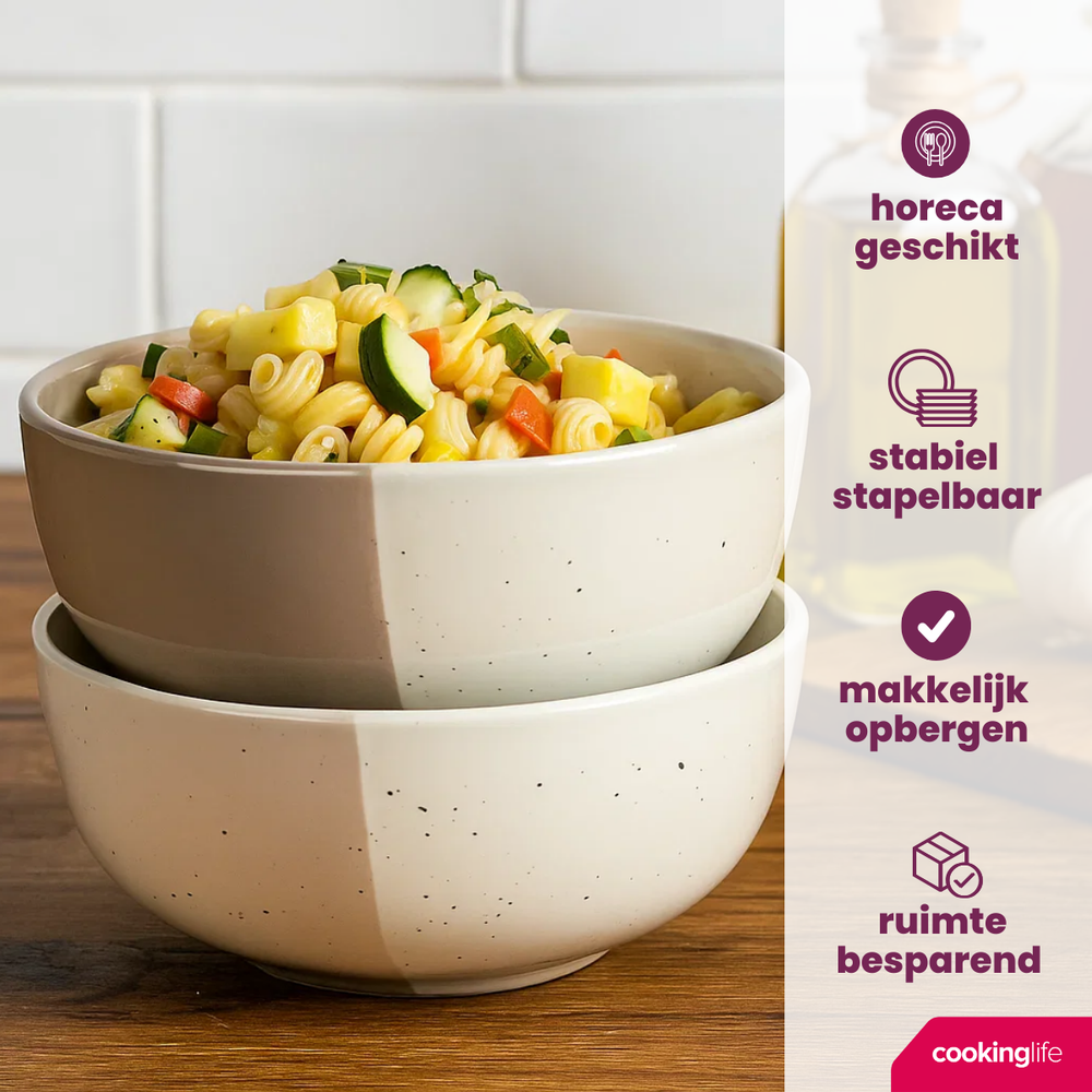 Bol de soupe / Bols Cookinglife Leem ø 15 cm - 6 pièces