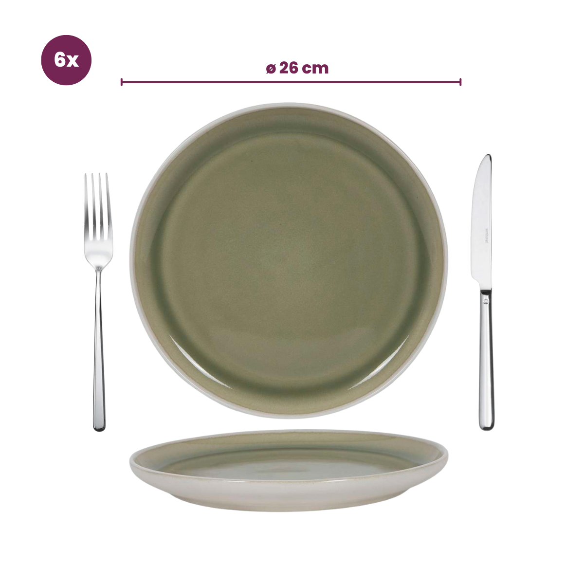 Plaque En Acier Inoxydable 6Pcs Assiettes Rondes En Métal Plaque En Acier Inoxydable 6Pcs Assiettes Rondes En Métal