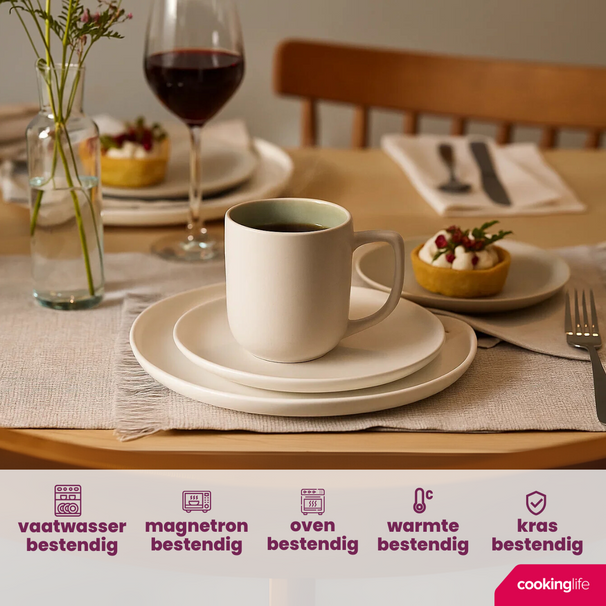 Mugs Cookinglife Mos Vert 390 ml - 6 Pièces