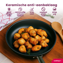 Cookinglife Koekenpannenset ProForge - ø 24 & 28 cm - keramische anti-aanbaklaag - geschikt voor alle warmtebronnen