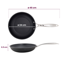 Cookinglife poêle Revolt Ø 24 cm – compatible avec toutes les sources de chaleur – revêtement antiadhésif céramique 