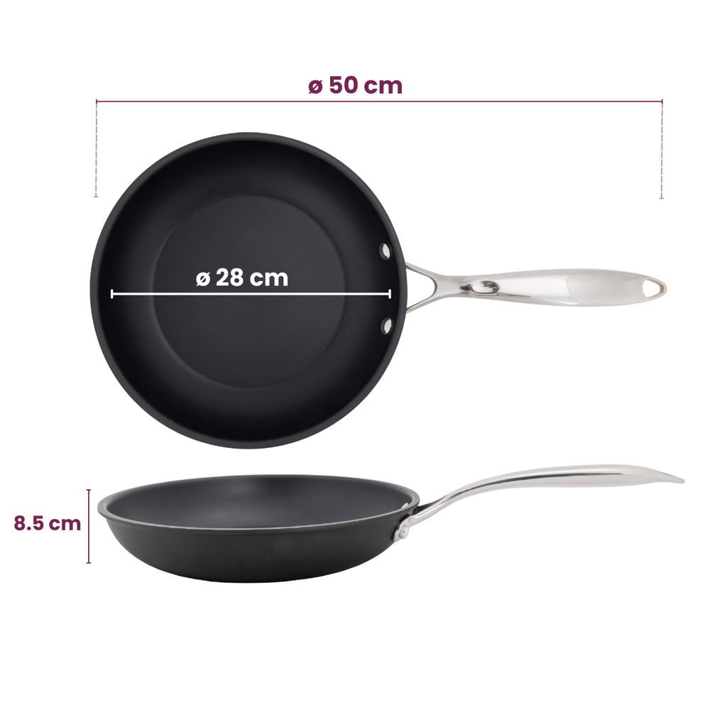 Cookinglife poêle Revolt Ø 28 cm – compatible avec toutes les sources de chaleur – revêtement antiadhésif céramique 