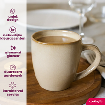 Ensemble de mugs Cookinglife - Mugs à café - Sabi - 450 ml - 6 pièces