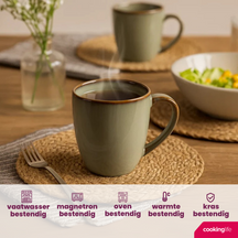 Mugs Cookinglife Sabi Vert 450 ml - 6 Pièces