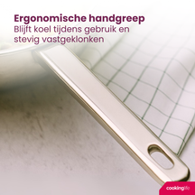 Cookinglife poêle Superior acier inoxydable Ø 28 cm – compatible avec toutes les sources de chaleur – sans revêtement antiadhésif 