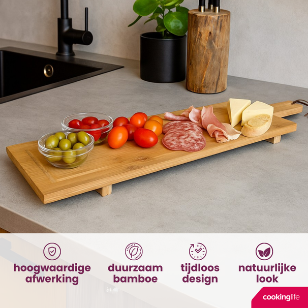 Planches de service Cookinglife XL - Bambou - 88 x 26 cm