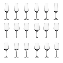 Ensemble de verres à vin Schott Zwiesel (flûtes à champagne, verres à vin blanc et verres à vin rouge) Taste 18 pièces