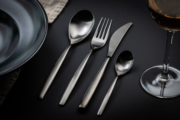 Mepra Ménagère Stiria Oro Nero Ice - Acier inoxydable - 24 pièces