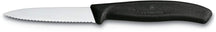 Victorinox Couteau d'office Swiss Classic - Noir - Dentelé - 8 cm