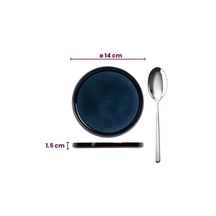 Set d'assiettes Cosy & Trendy - Dessert - Quintana Blue - ø14 cm - 4 pièces