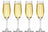 Champagneglazen Verano 260 ml - 4 stuks - Cookinglife