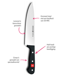 Couteau Santoku Wusthof Gourmet 17 cm