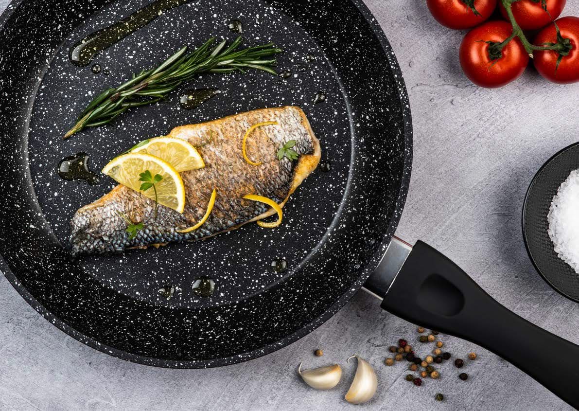Wok Westinghouse 30 Cm - Revêtement Marbre Anti-Adhésif, Compatible Induction - Poignée Silicone - Lavable Lave-Vaisselle