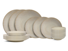 Service de vaisselle Cookinglife Coastal Lines Ocean Beige 18 pièces / 6 personnes - 6 Assiette plates, 6 assiettes à petit-déjeuner en 6 assiettes creuses