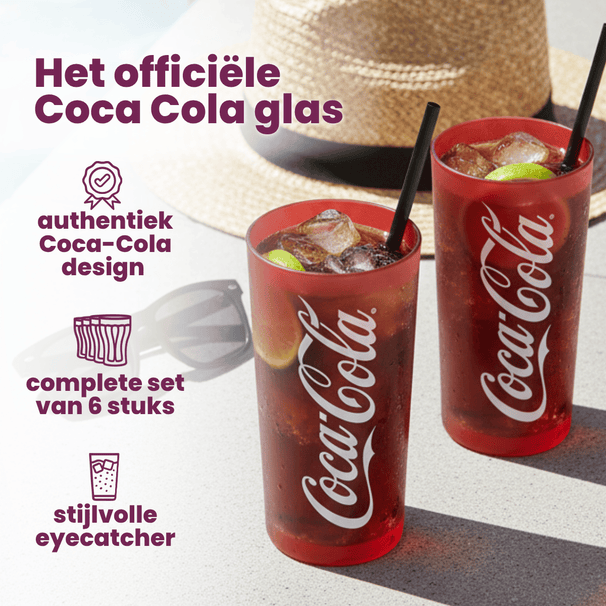 Set de verres longdrink Coca-Cola - Verres à soda - Coca-Cola - 270ml - 4 pièces