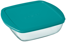 Plat à four en Pyrex - avec couvercle - Cook & Store - 25 x 22 x 7 cm / 2,2 litres