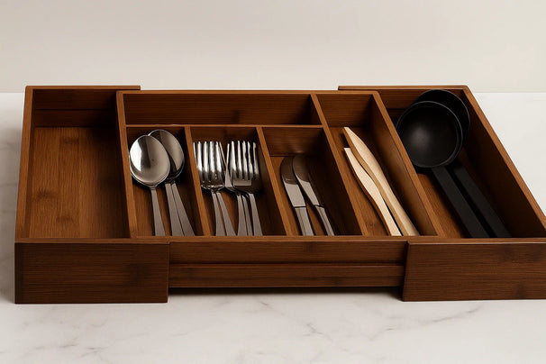 Range-Couverts Cookinglife - Bambou - extensible