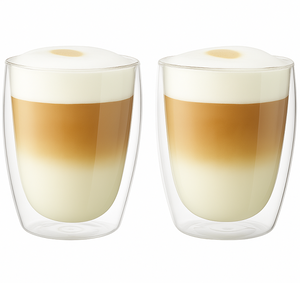 Verre à latte macchiato / verres à café à Cookinglife double paroi 380 ml - 2 pièces