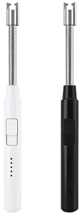 Briquet électrique Cookinglife - Briquet flexible - Rechargeable par USB - Noir/Blanc