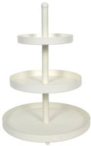 Cookinglife Etagère metaal creme ø 20, 25 & 30 cm - 3-laags - 55 cm hoog