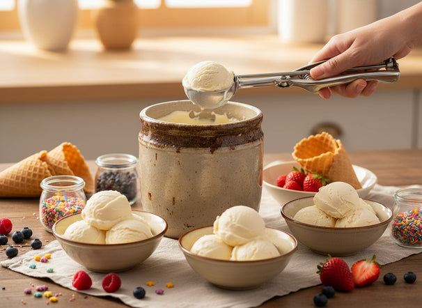 Cookinglife Cuillère à glace en acier inoxydable