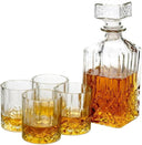 Coffret à whisky Cookinglife - Carafe à whisky 900 ml avec bouchon + 4 verres à whisky