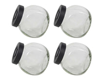 Cookinglife Kruidenpotjes Glas Zwart 175 ml - 4 Stuks