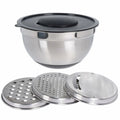 Bol mélangeur Cookinglife en acier inoxydable + 3 râpes - 25,5 x 14 cm