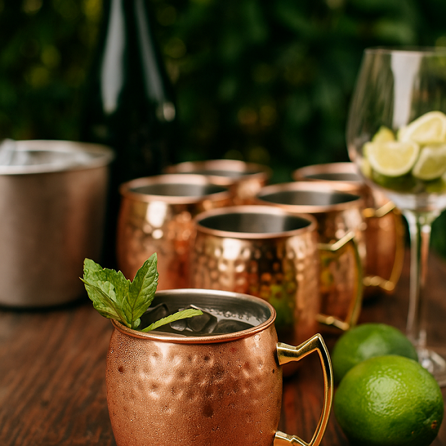 Moscow Mule - Verre à cocktail - Cookinglife - Cuivre - 500 ml - 6 pièces