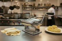 Machine à pâtes Cookinglife en chrome italien pour lasagne et spaghetti