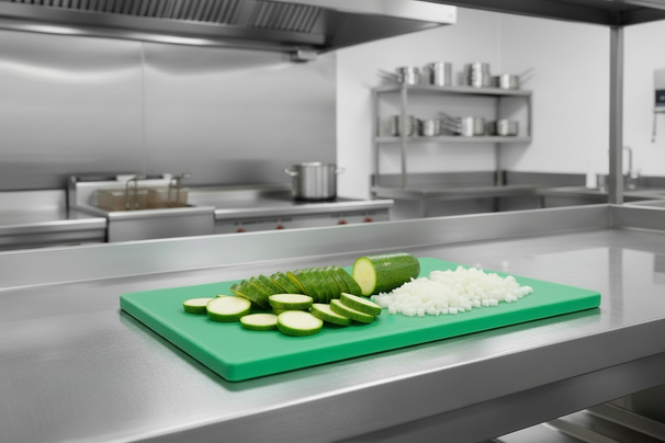 Planche à découper Cookinglife HACCP verte 40 x 30 cm - pour légumes et fruits