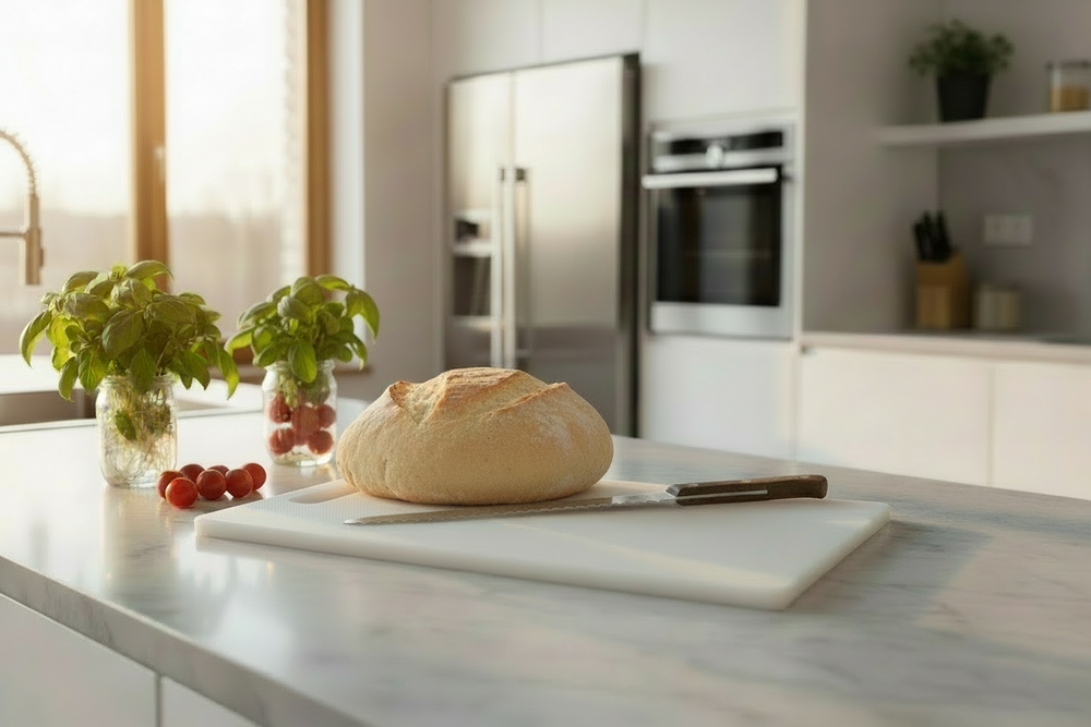 Planche à découper Cookinglife HACCP blanche 40 x 30 cm - pour produits laitiers et pain